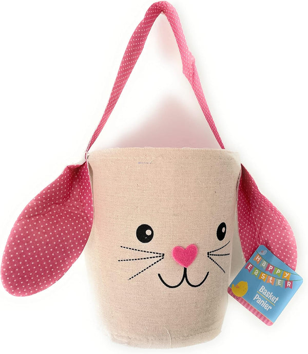 Greenbrier Fabric Bunny Easter Basket - Pink