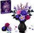 TYCOLE Flowers Bouquet Building Set - Purple Roses Botanical Collection Building Blocks for