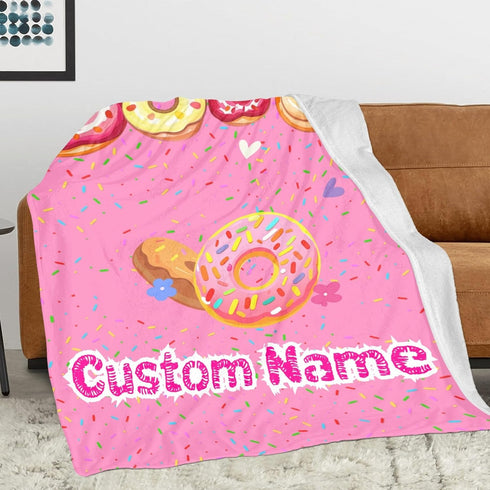 YouBaiVS 1 Baby Blanket for Boys Girls Soft Plush Receiving for Newborns - Donut Style