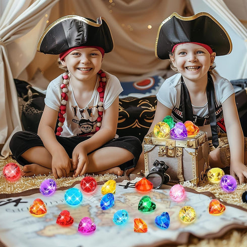 18 Swimming Summer MARFOREVER Pcs Diving Gem Pool Toys, Acrylic Big Colorful Diamonds Pirate Treasure Jewels Dive Gems