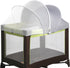 WANRU Pack N Play Tent Cover - Light-Blocking Mosquito Net with Two-Way Zipper