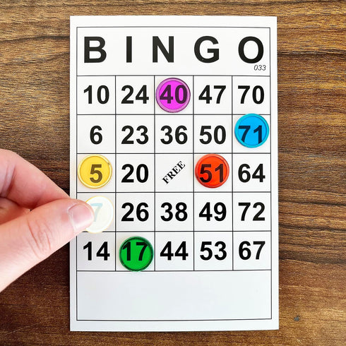 SEETOOOGAMES Magnetic Bingo Chips Counters, 500 Pieces Transparent Counting Game Chips for Classroom