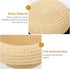 Mini Straw Hats for Dolls - Miniature Knitting Straw Hat, Natural Mini Hat for DIY Craft Dollhouse Decoration