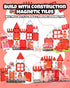LADFAR 3+, Magnetic Tiles for Kids Ages Fire Rescue Magnetic Tiles Building Blocks with Rescue Scene Pieces