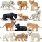 Toymany 12 Safari Animal Figurines Set, High Emulational Plastic Zoo Animals, Cake Toppers for Kids Toddlers