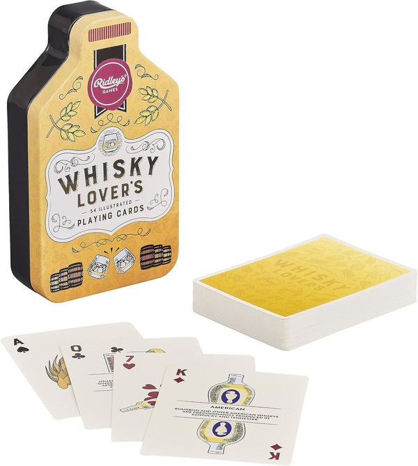 Ridley s Whisky Lover s Deck of Index Playing Cards 52 Hand-Illustrated Standard Cards with Durable Storage Tin