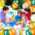 Liliful 24 Pieces Jungle Balloons, 12 Inch Animal Print Balloons, Safari Theme Party Decorations, Jungle Theme Party