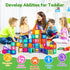Magnetic Tiles - 100PCS Magnet Building Blocks for Kids, Educational Sensory Toys, Montessori Stacking Gift for Ages 3-7