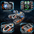 5-in-1 STEM Building Toys with LED Light, 604 PCS RC Tech Tank Robot Sleigh Gift for Kids Ages 6-12+