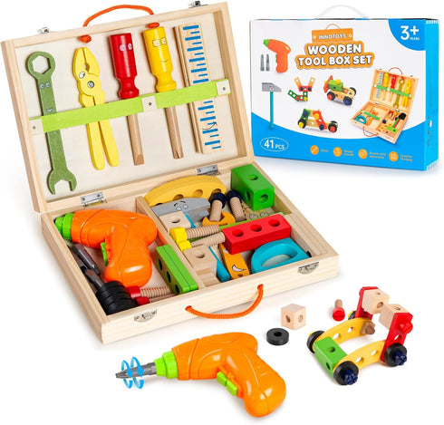 Kids Tool Set with Drill, Montessori Toys for 2 3 4 5