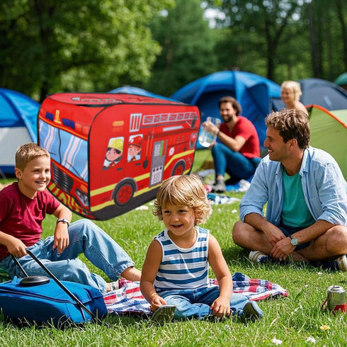 3+ Pop Up Tent Kids: Fire Truck Tent, Pop - Up Playhouse Toy Suitable, Playhouse Toy Play Tents for Kids Aged Years Old