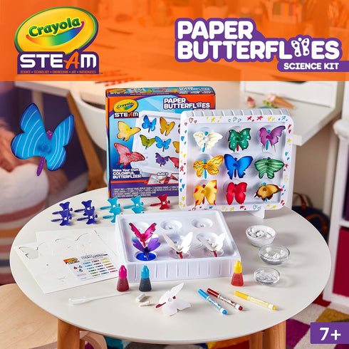 Crayola Paper Butterfly Science Kit - STEAM Toy Gift for Kids Ages 7, 8, 9, 10
