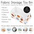 Sweet Jojo Designs Sports Theme Boy Collapsible Toy Storage Box Chest Organizer with Lid Baby Nursery Kids Childrens