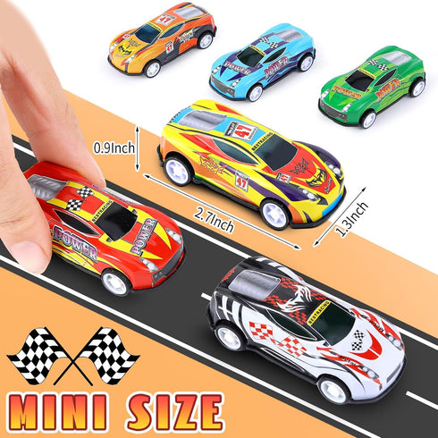 DERTE 140 Pieces Pull Back Cars for Kids Mini Car Toys Bulk Metal Race Vehicles Party Favors Goodie Bag Stuffers