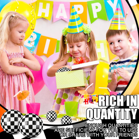 12 1.97'' Soulchen Pcs Race Cars Party Favors Stress Balls, Black and White Themed Sensory Fidget Toys Gifts for Kids