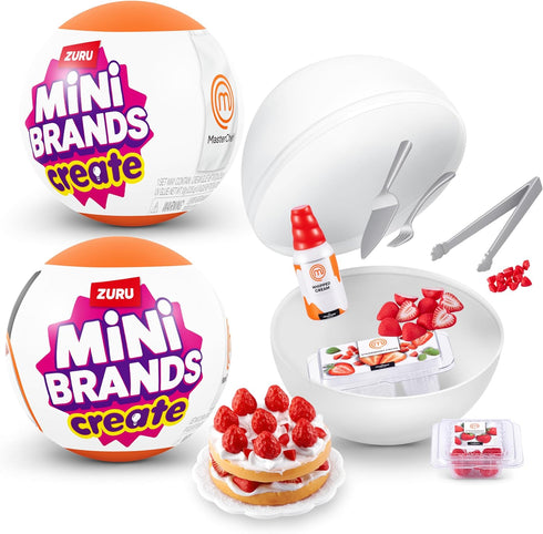 Mini Brands Master Chef Series 1 (2 Pack) - Create 11 Masterchef Dishes, DIY Resin Play, Non-Edible Collectible