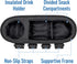 Habitat Universal Stroller Snack Tray with Insulated Cup Holder - Divided Compartment with Secure Non-Slip Straps |