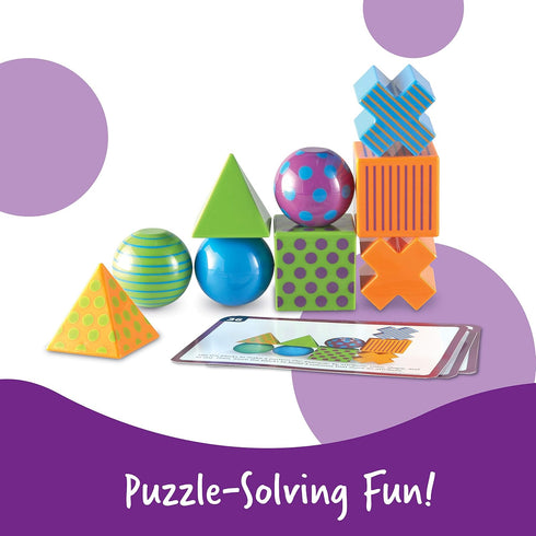 Learning Resources Mental Blox Game, 20 Blocks, 40 Activity Cards, Ages 5+, Homeschool, Multicolor