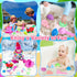 Meaicezli Summer 3-5 Beach Toys, Ice Cream Sand Toys with Collapsible Beach Bucket, Ice Cream Scoop and Cart, Sand