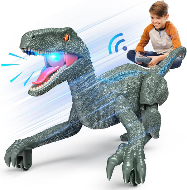 J Rootage Remote Control Dinosaur, Realistic Dinosaur Toys for Kids, 2.4GHZ, Walking,Rechargeable,