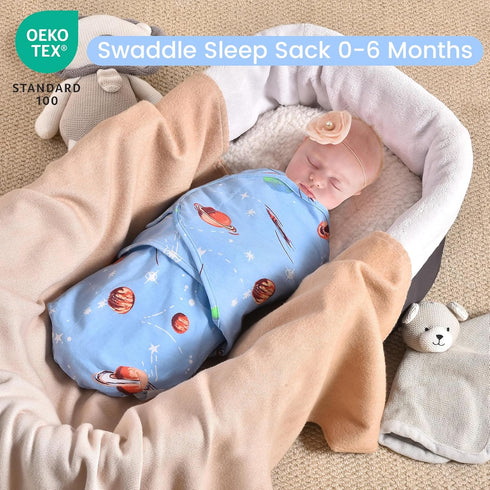 100% 3 Pack 0-3 david's kids Cotton Baby Swaddle Wrap for Months, Soft Breathable Swaddle Blanket for Newborn Infant