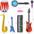 Set, 30 80s 90s Max Fun Inflatable Rock Star Toy PCS Party Decorations Inflatable Party Props Musical Instrument Blow
