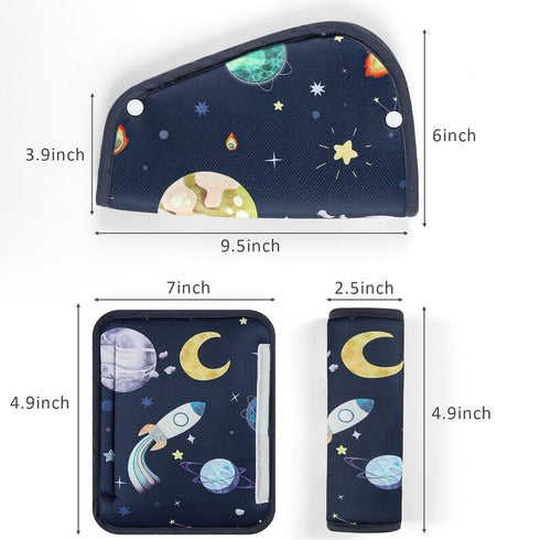 Kids Seat Belt Cover Pads, Soft Seat Belt Adjuster for Kids, Pea Pod Children Universal Shoulder & Belly Protective