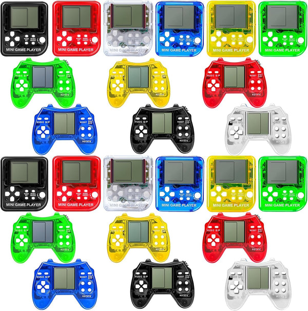 24Pcs Video Game Party Favors for Kids, Arcade Video Game Keychain, Bulk Party Supplies