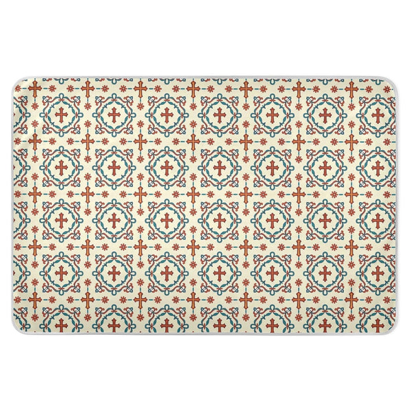 siphylline Vintage Cross Floral Red Colorful Extra Large Resuable Toddler Mattress Pads Highly