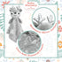 June Garden Cozy Dream Fleece Baby Security Blanket, Infants Nursery Bed Blanket - 15 x 15 inches Lovey - Stuffed Deer