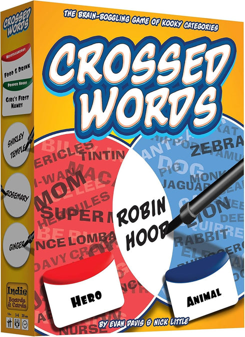 Indie Boards and Cards Crossed Words - Fun Word Game for Family and Friends.