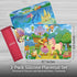 Klean Kids Silicone Placemats for Toddlers - 2 Pack (Mermaid and Princess) Non-Slip with Travel Bag