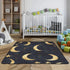 YETTASBIN 50 50 Inch Tummy Moons Stars Baby Play Mat for Floor x - Portable Soft Quilted Crawling Mat Waterproof