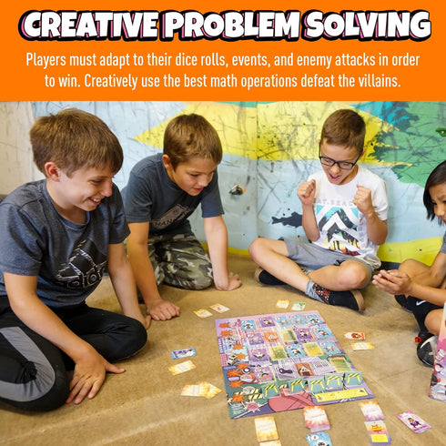 Outnumbered: Improbable Heroes Board Game - A Mensa Award Winning Superhero Math Game | Fun & Educational Game