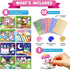Funcils Dot Art Activity - Unicorn & Princess Sticker Art Kit for Kids, Toddler Craft Supplies for Ages 3-7