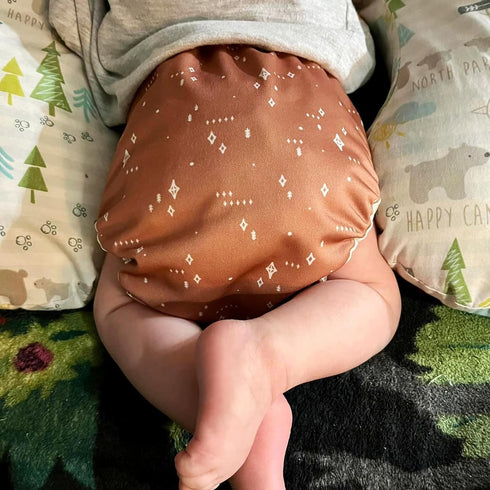 Gusset Mama Koala Reusable Adjustable Cloth Diaper Covers with Double for Girls and Boys, Snap Closure, Size S (Simply