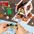 PleyWalden 12+ Set 1288Pcs Christmas Gingerbread House Building Block for Girls Age with LED Lights, Christmas Village