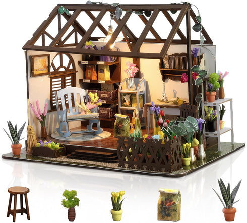 Miniature House Kit, DIY Miniature Dollhouse Kit, Mini House Building Kits with