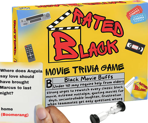 Rated Black Card Game for Adults - Black Game Night Trivia for