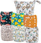 ALVABABY 6pcs Cloth Diaper Covers & 1 Wet Dry Bag, Washable Reusable