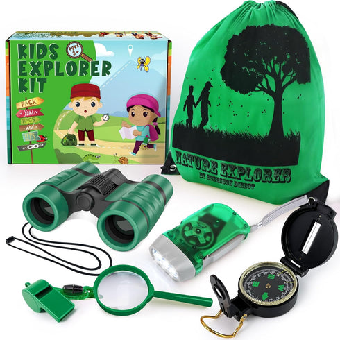 ESSENSON Kids Explorer Kit, Outdoor Adventure Kit with Binoculars for Kids Ages 4-8