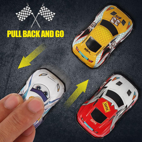 36PCS Mini Pull Back Cars for Kids 3-5, Race Cars Party Favors Bulk Vehicles Set, Classroom Prizes for Boys Girls