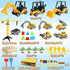 Helsort 37 8 2.2 lbs 3+ Sand Construction Site Kit - Pcs Play Sand Art Kit with Construction Trucks, Folding Sandbox