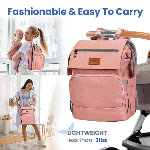 PILLANI Nursing Pillow & Diaper Bag Combo - Perfect Baby Shower Gift
