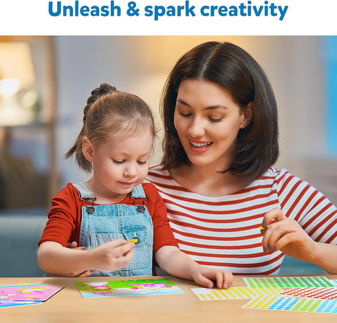 Skillmatics Art Activity - Dot It Unicorns & Princesses Craft Kits for Kids Ages 3-7, No Mess Sticker Art