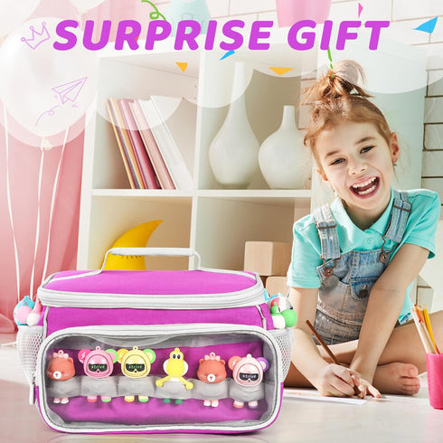 Portable Carrying Case for Toniebox - Storage Musical Toy Carrying Bag for Toniebox Accessories (Purple)