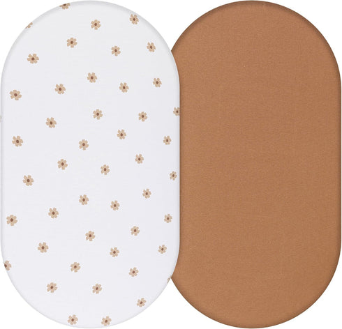Boy,Girl,2 Pack,Cotton Fit,100% Sheet,17x32 inch Dreamology Bassinet Sheets Bassinet Sheets,Universal Cotton Knitted