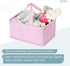 Mr. Pen Portable Baby Diaper Caddy Organizer - Pink Quilted Fabric for Nursery Essentials
