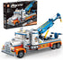 Tow Truck Building Block Set, Road Rescue Vehicle with Crane Toy Model, City Crane Construction Kit for Kids