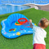 Swimming iGeeKid Baby Play Mat with Sprinkler, Inflatable Baby Pool Float with Canopy Backrest & Stackable Rings Water